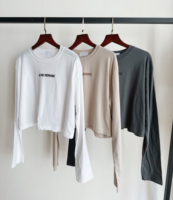 小英字短版Ｔ 短版棉Ｔ