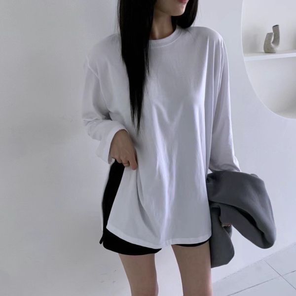 側開衩白Ｔ 白Ｔ
