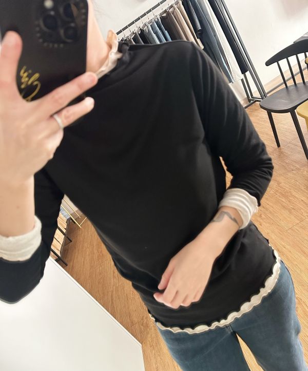 捲邊內薄刷毛Ｔ 內刷毛棉Ｔ