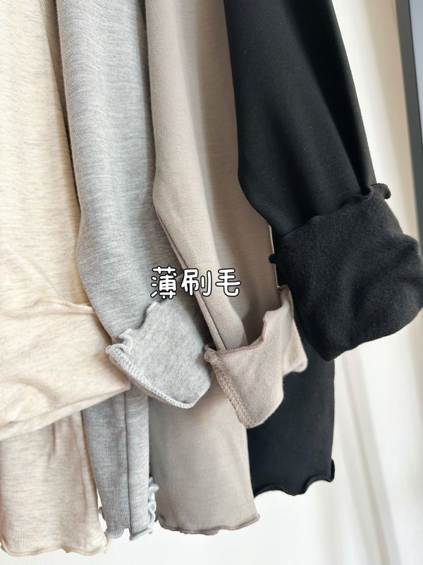 捲邊內薄刷毛Ｔ 內刷毛棉Ｔ