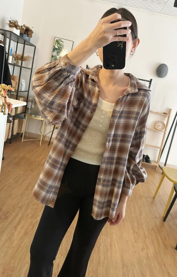 格子磨毛襯衫 格子襯衫