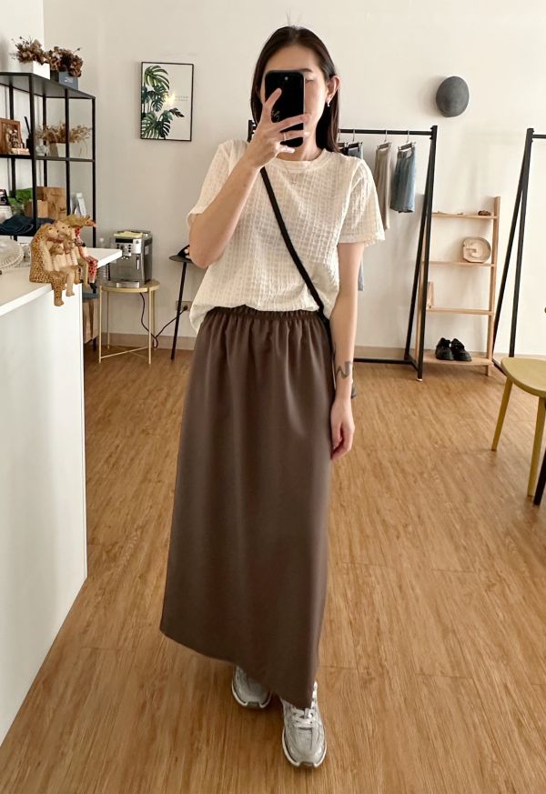 微光澤長裙 長裙