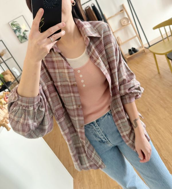 格子磨毛襯衫 格子襯衫