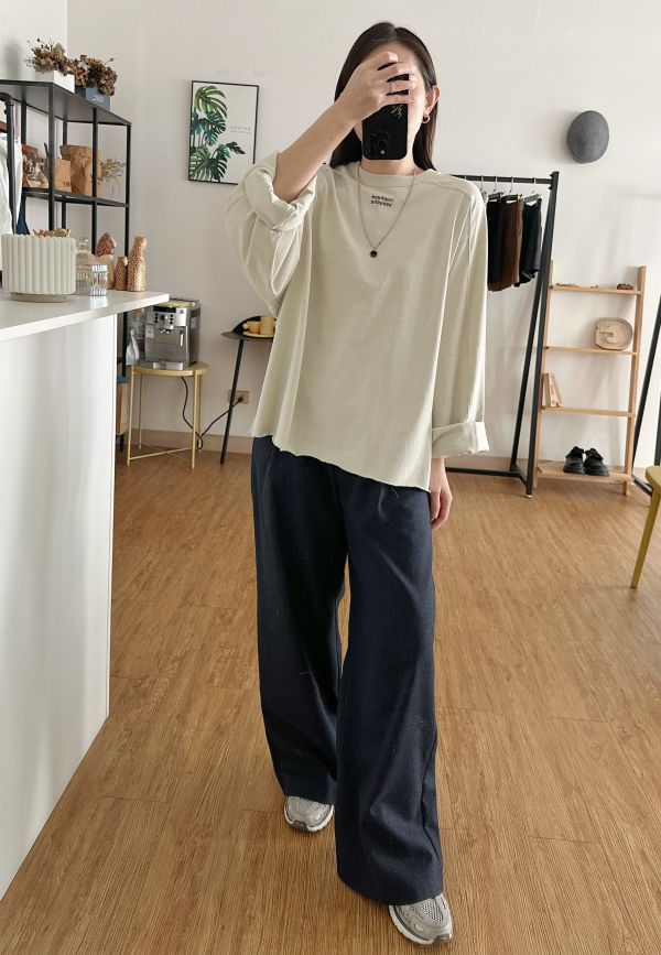 羊毛西裝寬褲 羊毛褲