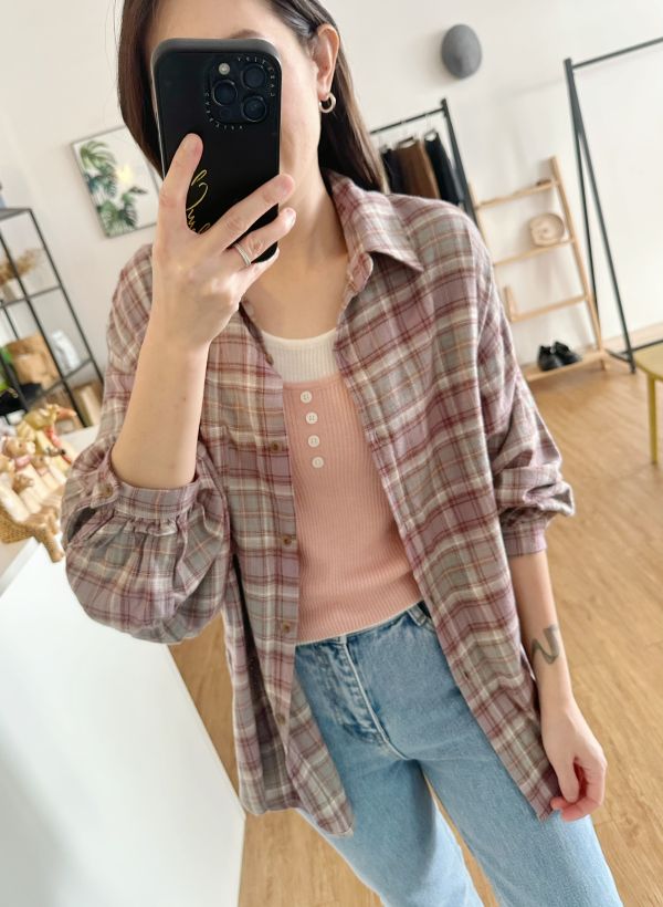 格子磨毛襯衫 格子襯衫
