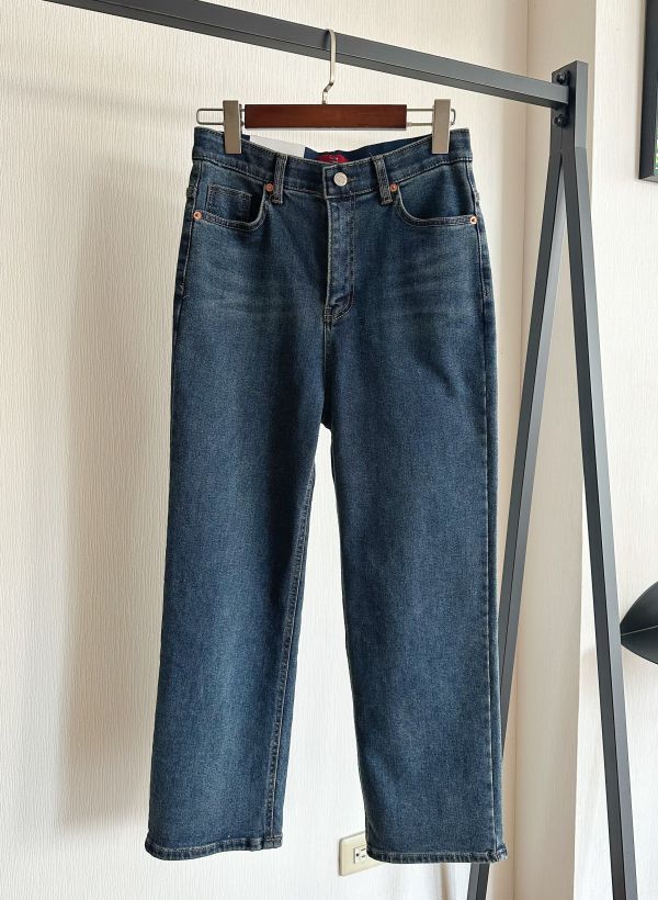 內薄刷毛小直筒牛仔 薄刷毛小直筒牛仔