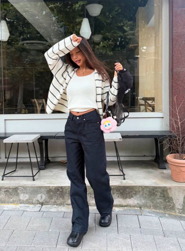 原色丹寧直筒牛仔 原色丹寧牛仔