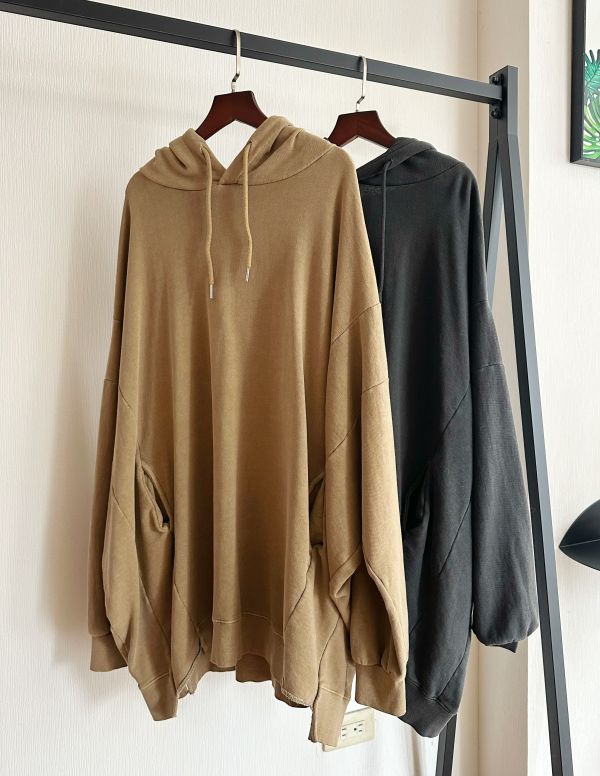 寬身長版帽Ｔ 長版帽Ｔ