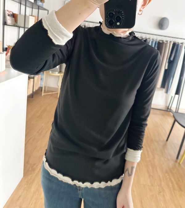 捲邊內薄刷毛Ｔ 內刷毛棉Ｔ