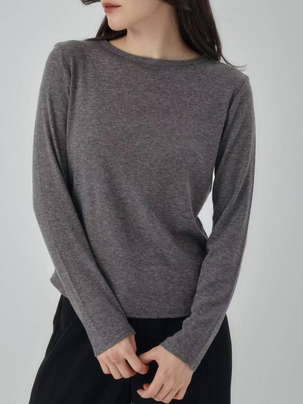 圓領羅紋棉上衣 羅紋棉Ｔ