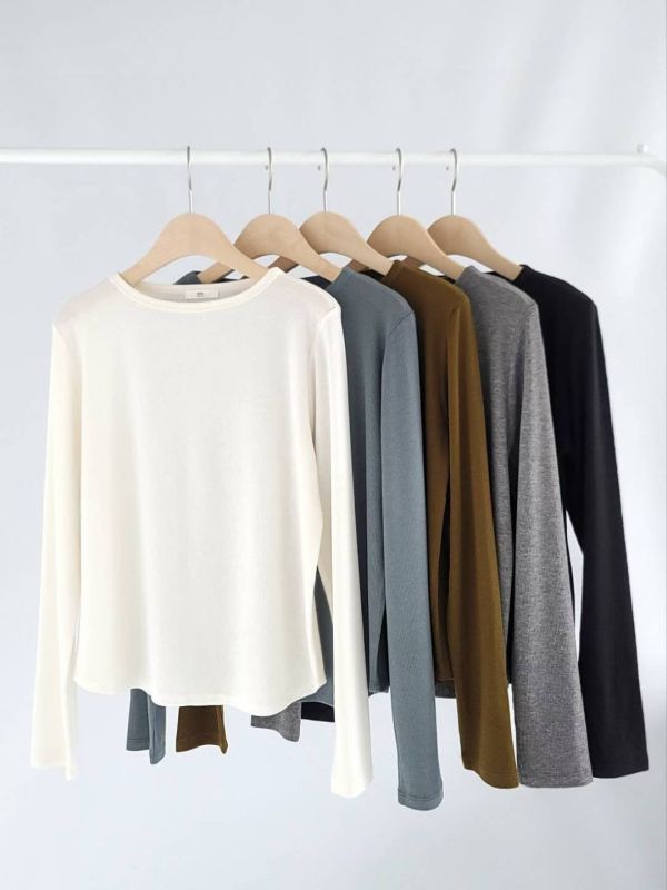 圓領羅紋棉上衣 羅紋棉Ｔ