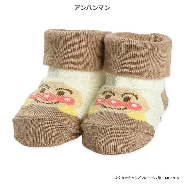 西松屋 7-9cm 新生兒襪（麵包超人/小病毒） 