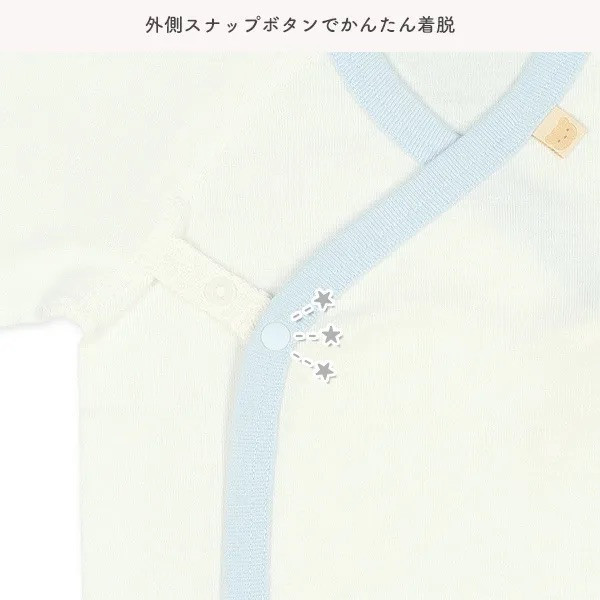 日本西松屋 新生兒紗布衣10件套組（藍色小動物） 