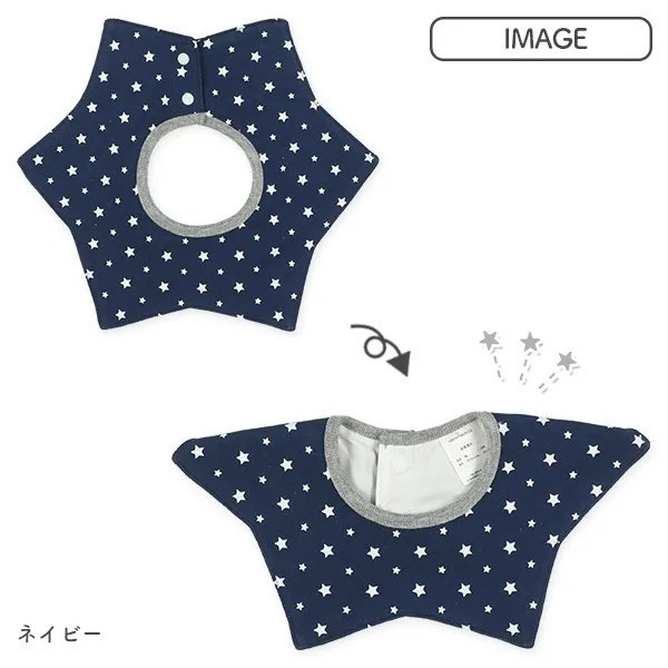 日本圍兜兜3件組（360度格紋與星星） 