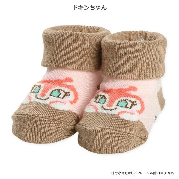 西松屋 7-9cm 新生兒襪（麵包超人/小病毒） 