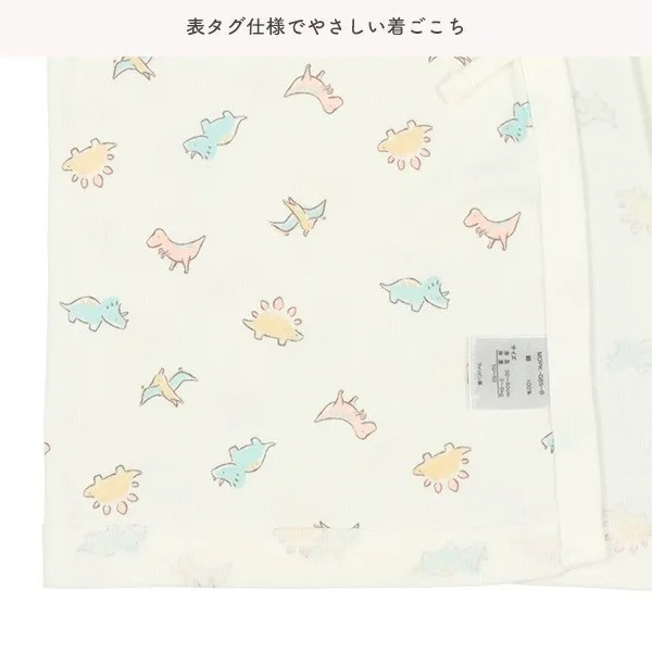 日本西松屋 新生兒紗布衣10件套組（藍綠色恐龍） 