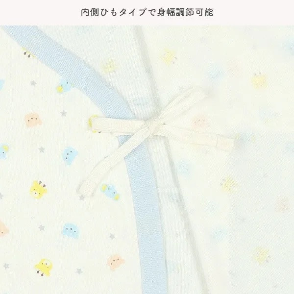 日本西松屋 新生兒紗布衣10件套組（藍色小動物） 
