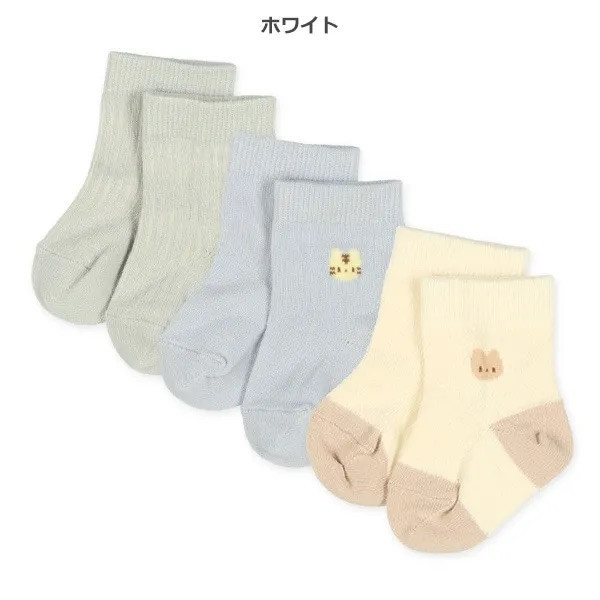 西松屋 7-9cm 新生兒貓咪襪三入組 
