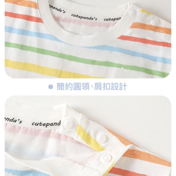 藍色條紋泰迪熊上衣 
