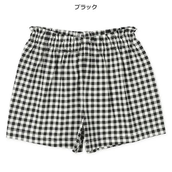 80/90 格紋短褲（米色.黑色） 