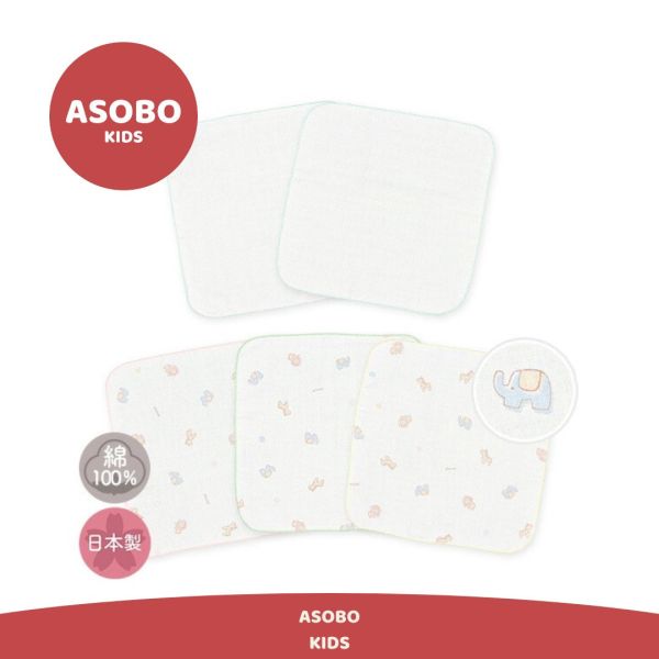 日本 紗布巾5入組（小動物） 日本紗布巾 紗布巾 寶寶洗澡巾 沐浴用品 洗澡用品
手帕 毛巾 寶寶毛巾