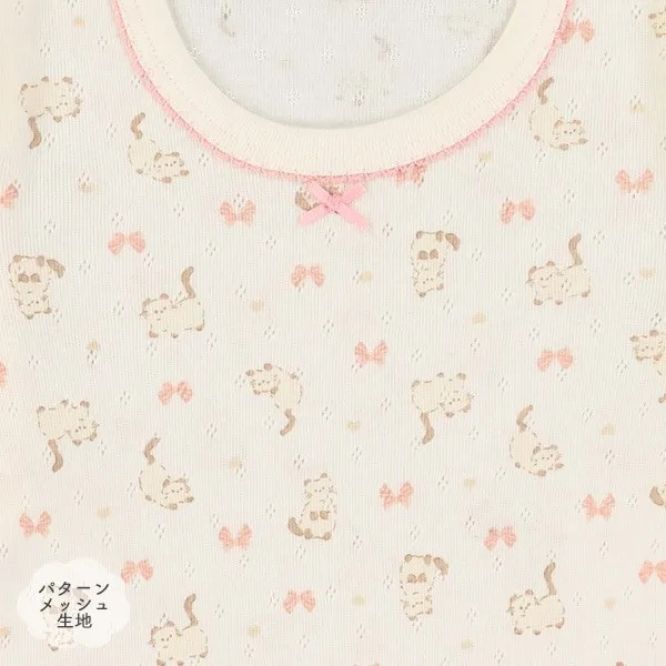 日本70-90cm 長袖包屁衣三件組（小貓咪和法式玫瑰花） 