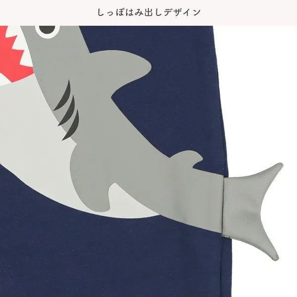 日本 50-60公分 短袖連身衣（藍色鯊魚） 寶寶連身衣 日本童裝 連身衣