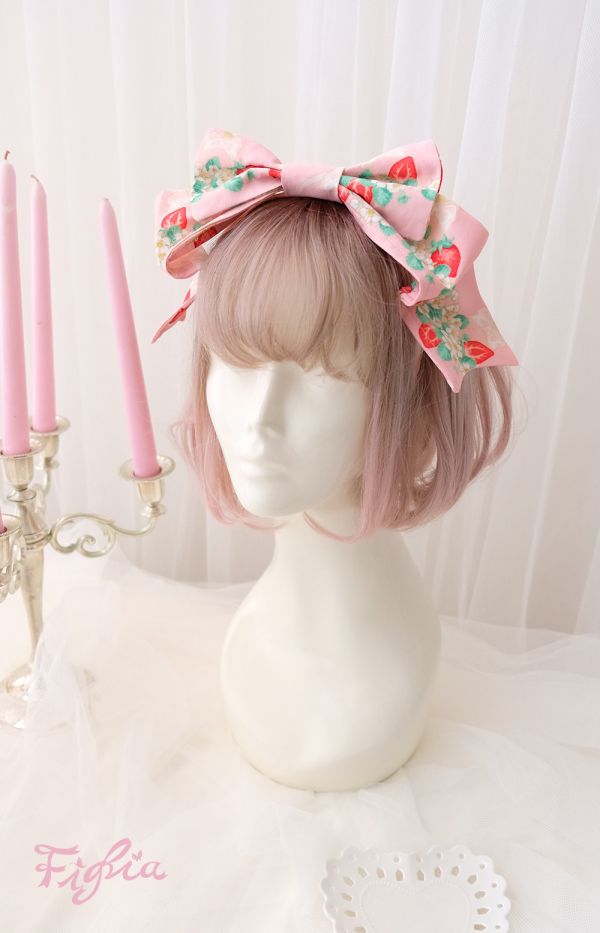 Flowery Strawberry Headband-5 colors Flowery Strawberry Headband, KC, lolita, strawberry, headdress, lolitafashion