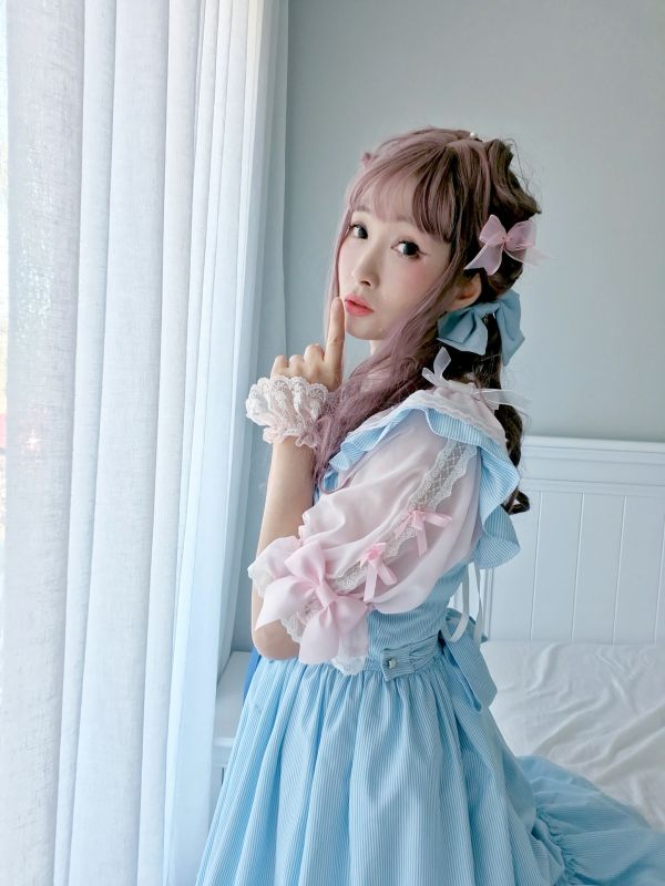 Fairy Floss Chiffon Blouse彩虹棉花糖雪紡上衣 蘿莉塔上衣, 蘿莉塔襯衫, 荷葉邊, 蕾絲上衣, 蘿莉塔時尚