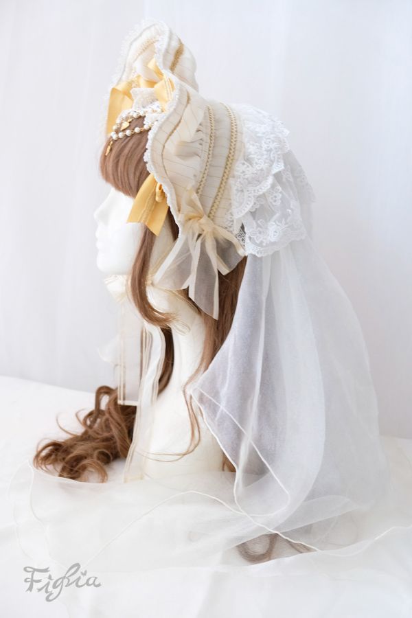 Princess Theresia Veil Bonnet Princess Theresia Veil Bonnet, Bonnet, lolita fashion, hat, lolita hat