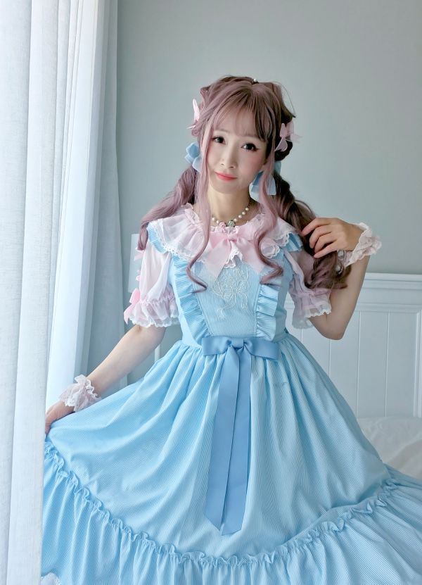 Fairy Floss Chiffon Blouse彩虹棉花糖雪紡上衣 蘿莉塔上衣, 蘿莉塔襯衫, 荷葉邊, 蕾絲上衣, 蘿莉塔時尚
