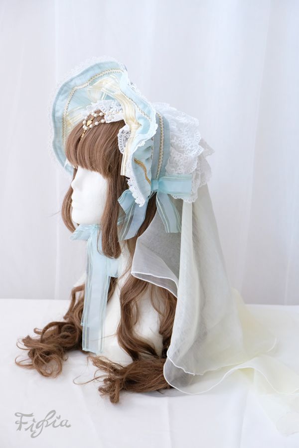 Princess Theresia Veil Bonnet Princess Theresia Veil Bonnet, Bonnet, lolita fashion, hat, lolita hat