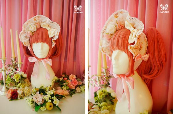 Closet in wonderland bonnet- 2 color Closet in wonderland bonnet- 2 color, lolita fashion, lolita, bonnet, lolita hat, hat, classical