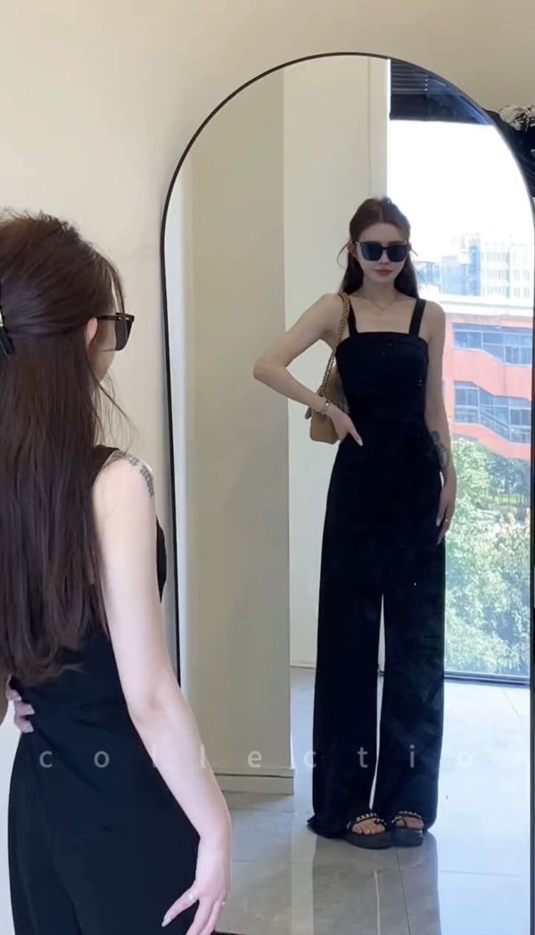 翻領不規則長褲套 