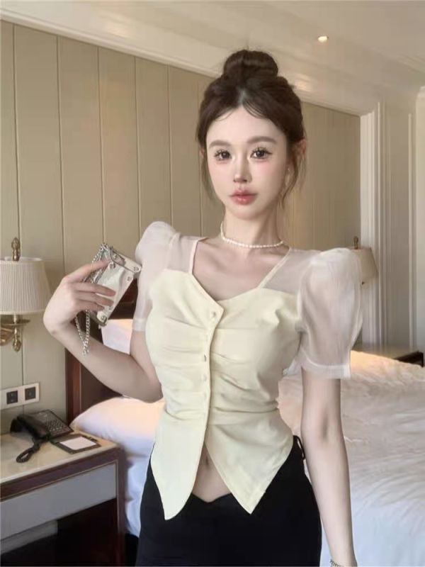 法式澎袖上衣 