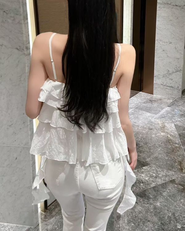 韓國純慾鑽飾繞脖肩帶背心 