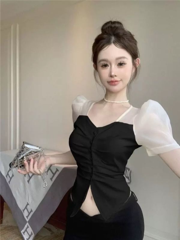 法式澎袖上衣 