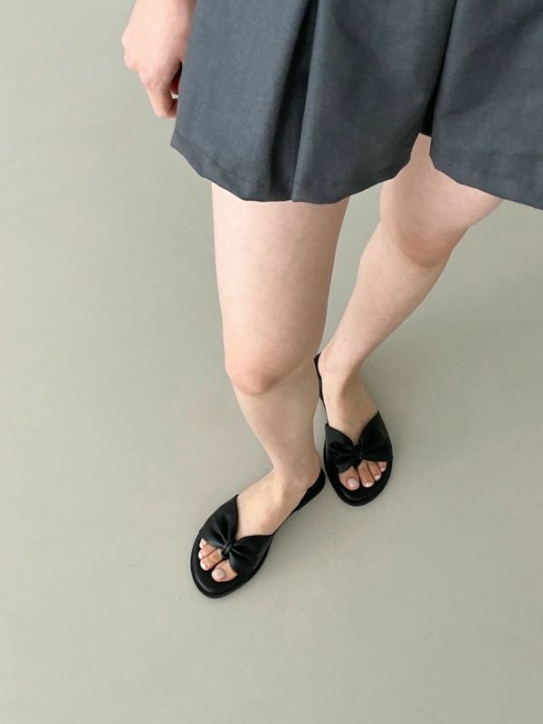 韓國質感蝴蝶結拖鞋 
