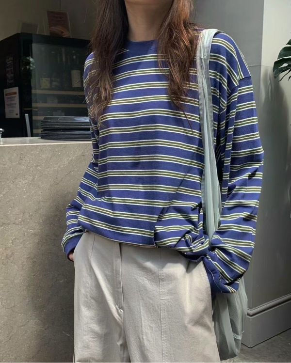 日常條紋T 