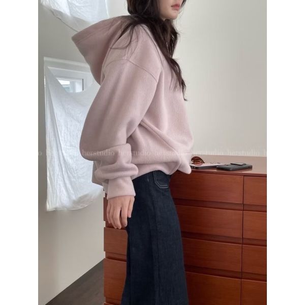 羊駝毛連帽T 
