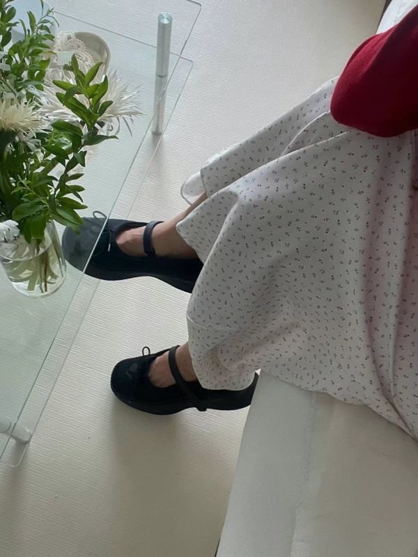 後鬆緊小碎花長裙 