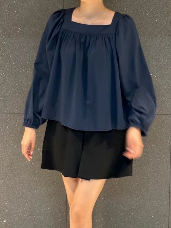 鬆緊彈性寬褲裙 