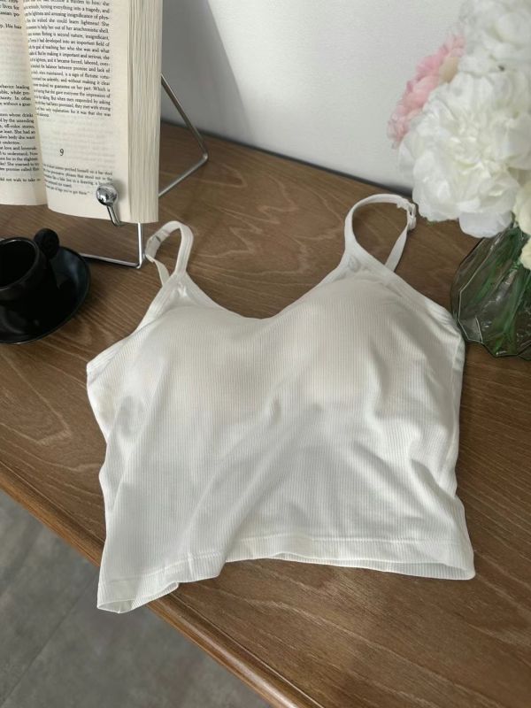 <正韓>細肩可調節挖背bra top 
