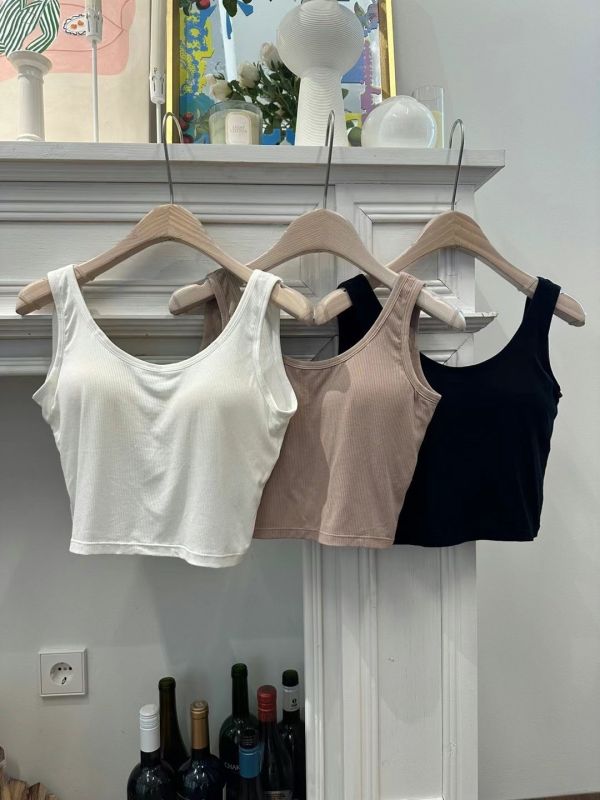 <正韓>莫代爾棉挖背bra top 