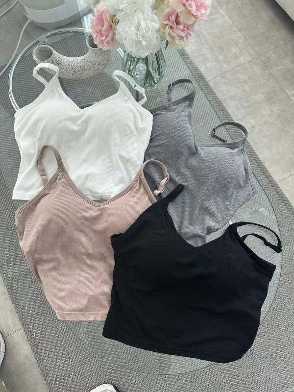 <正韓>細肩可調節挖背bra top 