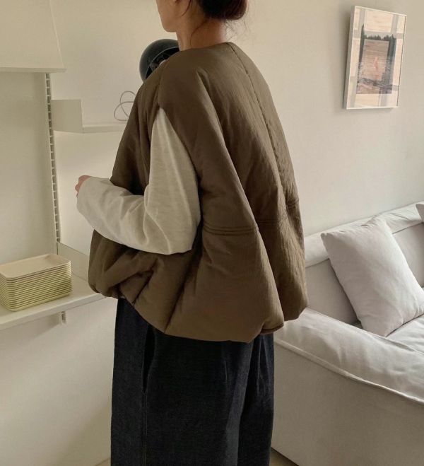 澎澎感連帽南瓜背心set 