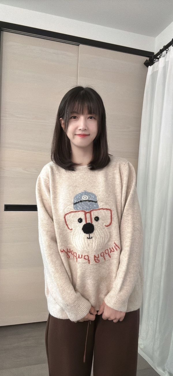 眼鏡狗針織毛衣 