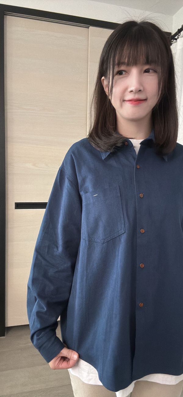 挺版質感撞色扣襯衫 