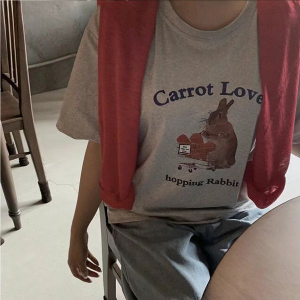 小兔愛吃紅羅蔔棉T 