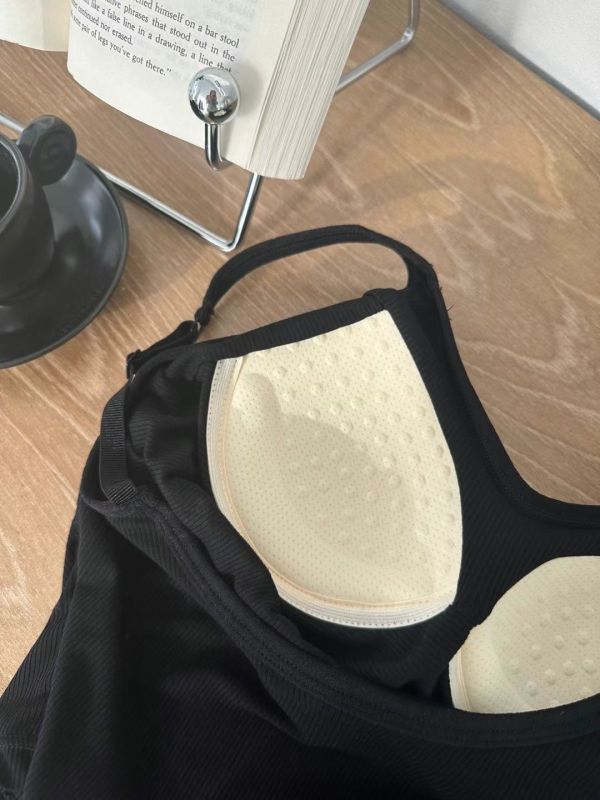 <正韓>細肩可調節挖背bra top 